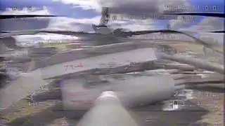 FPV Drone films a downed Russian Mi-8 Helicopter.
