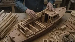 Inside the Build of a Medieval Wooden Ship Model | Full Assembly