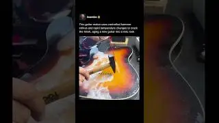 Guitar Maker Uses Controlled Damage to Instantly Create a Vintage Relic Look 🎸 #shorts