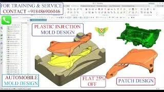 Core and Cavity Design patch- Plastic Injection Mold Design /Automobile Mould Design #injectionmold