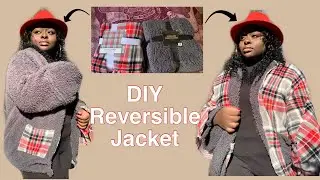 DIY REVERSIBLE JACKET | 2 JACKETS IN 1 #DIY | I MADE REVERSIBLE JACKET FROM 2 BLANKETS #easy #sewing