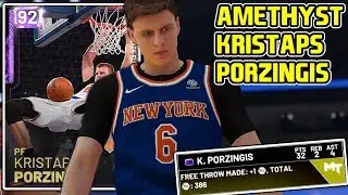 AMETHYST KRISTAPS PORZINGIS GAMEPLAY! THE UNICORN IS GODLY! NBA 2k19 MyTEAM