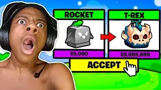 Trading From Rocket to T-Rex in 24 Hours (Blox Fruits)