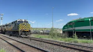(delayed triple meet) CN X139?, GO 628 E and GO 651 E at Mount Pleasant ￼