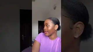 Lazy Girl 4C Hair Hack Using Only Eco Gel & Edge Control 🎀✨ #naturalhairstyles #4chair #hairshorts