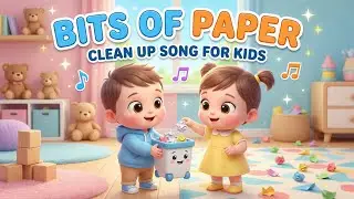 Bits of Paper Clean Up Song 🧹📄 | Kids Learning Songs | Nursery Rhymes for Toddlers 🎶