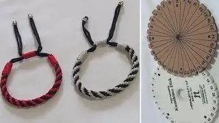How to  make a hollow loop bracelet with  kumihimo disc?