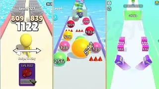 Ball Run INFINITY vs Jelly Run 2048 vs Push Harder 3D #2048nation