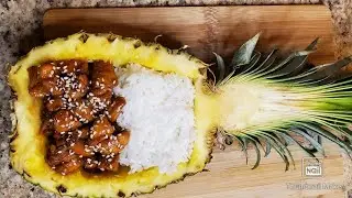 Teriyaki Chicken & Rice Pineapple Boat