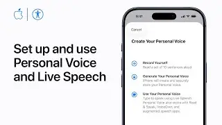 How to set up and use Personal Voice and Live Speech on iPhone and iPad | Apple Support