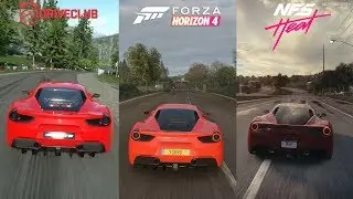 DriveClub vs Forza Horizon 4 vs Need for Speed Heat - Ferrari 488 GTB Sound Comparison
