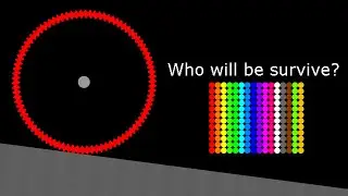 Full Option (The Vanishing Floor, Escape Monters, Lazer) Marble Race in Algodoo