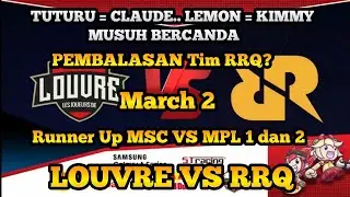 Pembalasan New Roaster RRQ? RRQ VS LOUVRE Match 2. Game Prime 2019. Mobile Legends