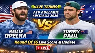 Reilly Opelka Vs Tommy Paul 🎾LIVE TENNIS ATP Adelaide Australia 2026 🎾Round Of 16 Live Score
