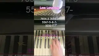 【Love Language/TXT(TOMORROW X TOGETHER】簡単ピアノ(片手で弾いてみた) #ピアノ #piano #弾いてみた #kpop #txt #shorts