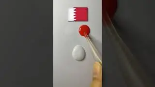 Bahrain flag 🇧🇭 Color Mixing #satisfying #shorts #art #waterdrop