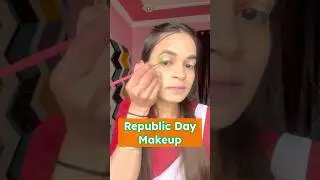 SimpleMakeup with School Uniform National Flag Inspired look #shorts #26january #makeup #republicday