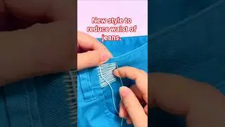 New style to reduce waist of jeans? #shorts #short #sewing #msbro2.0