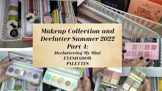 DECLUTTERING My Mini EYESHADOW PALETTES | Summer 2022 Makeup Collection and Declutter