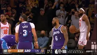 WILDEST GAME! Final Minutes of Lakers vs Knicks! Clutch Plays!