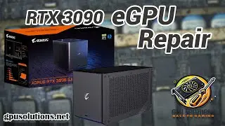 Ремонт игрового приставки Gigabyte AORUS RTX 3090 &mdash; устранение короткого замыкания
