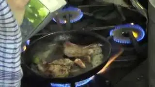 Chef demo: Glasgow's Barca Tapas cooks tapas, lamb cutlets, scallops & spiced chickpeas