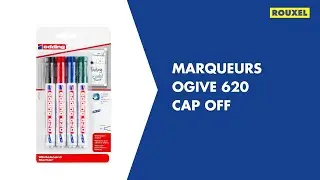 107796 - Marqueurs ogive 620 Cap Off - Noir / Rouge / Bleu / Vert