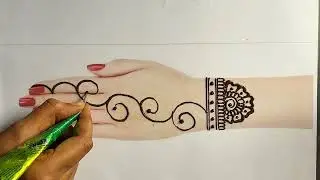 Easy back hand Mehandi for beginners || non bridal simple Mehandi || #mehndi #viral #shorts #simple