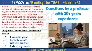TEAS Part 1 Reading practice questions |  #reading #readingcomprehension #readingcomprehensiontips