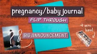 HOW TO make a pregnancy baby JOURNAL + FLIP THROUGH | + BIG ANNOUNCEMENT | ft. prime day mini haul