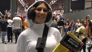 Princess Leia Promotes Galactic Rebellion For Dummies - NYCC 2013