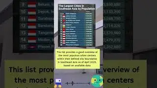 Top 15 Largest Cities in Southeast Asia by Population #history