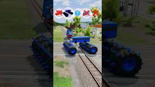 Short & long, Big & Small Bus VS Angry Train: Lightning Strikes Back! - BeamNG.drive