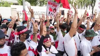 Myanmar anti-junta protesters rally in Bangkok | AFP