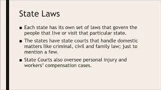 Federal, State and Local Law