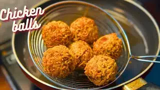 Crispy Chicken balls recipe at home | Fried Chicken Balls | Chicken Recipes | Easy snacks at home|