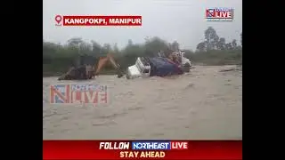 Manipur: Roads Flooded, Vehicles Submerged in Kangpokpi After Heavy Downpour