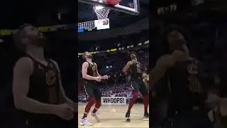 Jarrett Allen makes a own basket #shorts