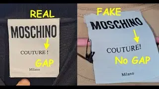 Real vs fake Moschino Couture T shirt. How to spot fake Moschino Milano shirts