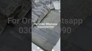 Embroided Khaddi Net Dress