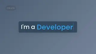 Create Animated Text for Front-End Developers using HTML & CSS
