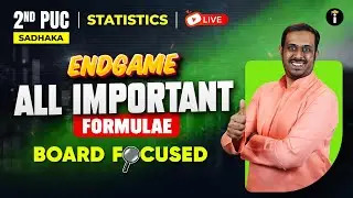 Statistics All Important Formulas (Part 2) LIVE | 2nd PUC Endgame for Board Exam Preparation