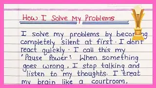 How I Solve My Problems Essay |  CBSE Expressions Series 2025 |