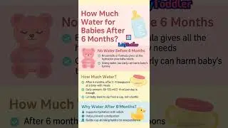 How Much Water Should Babies Drink After 6 Months? #6monthsbaby