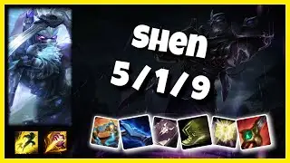 KOREAN Challenger Shen JUNGLE (5/1/9) vs NIDALEE Gameplay Replay - Patch 10.19