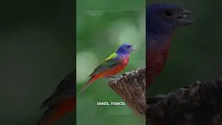 Painted Bunting : The Most Unreal Bird Ever #birds #wildlife #nature #facts #shorts #viral #animals