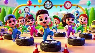 🚗🎶 Tire Pressure Dance &ndash; Fun Learning with Cars & Kids! 🕺💨