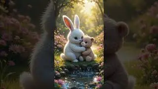 The Brave Rabbit and Teddy Bear Tale of Friendship#rabbit #teddybear # #rabbitadventures