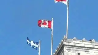 Sun Life Building Flags in action