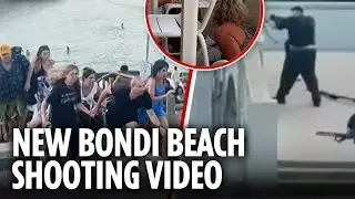 Shocking New Video Shows Terror Gunfire at Bondi Beach as Families Flee in Panic#BondiBeach